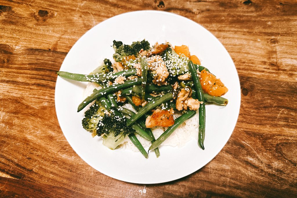 A plated meal from Hello Fresh prepared by our tester using the ingredients and recipe provided with their delivery.